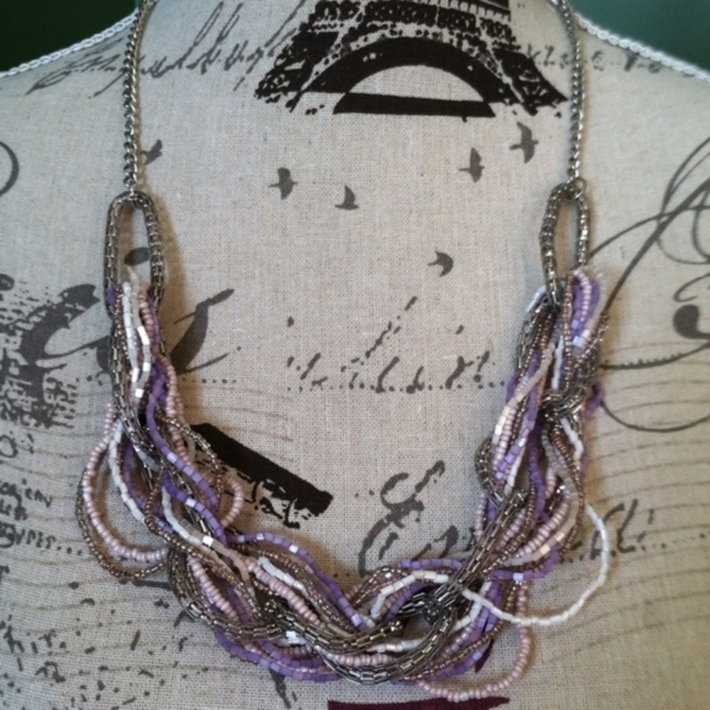 Stunning Interweaved beaded necklace
